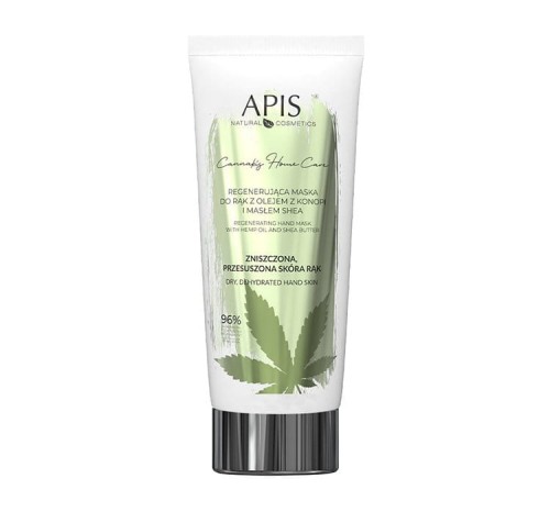 APIS CANNABIS HOME CARE Regenerująca maska do rąk z olejem z konopi i masłem shea 200ml.jpg