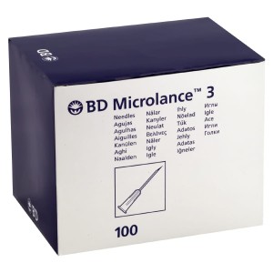 BD Microlance injection needle 23G, 06x25mm 100pcs