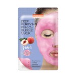 PUREDERM Bubble-cleansing mask with peach 25g
