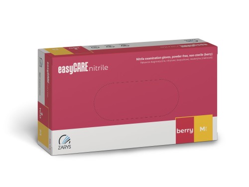 easyCARE puderfreie Nitril-Handschuhe BERRY– 100 Stück, M