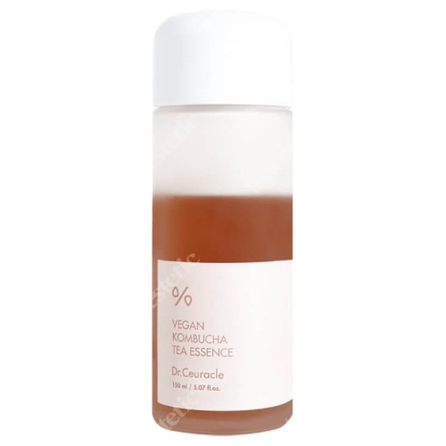 Dr.Ceuracle Vegane Kombucha Tee Essenz 150 ml Glasflasche mit fermentiertem Kombucha Tee. Eine vegane feuchtigkeitsspendende und nährende Essenz für die tägliche Hautpflege.