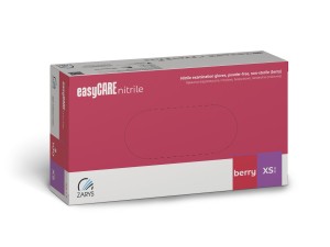 easyCARE Nitrile Powder-Free Gloves BERRY 100 pcs XS