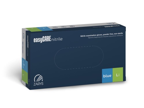 easyCARE Nitrile Powder-Free Gloves BLUE 100 pcs L